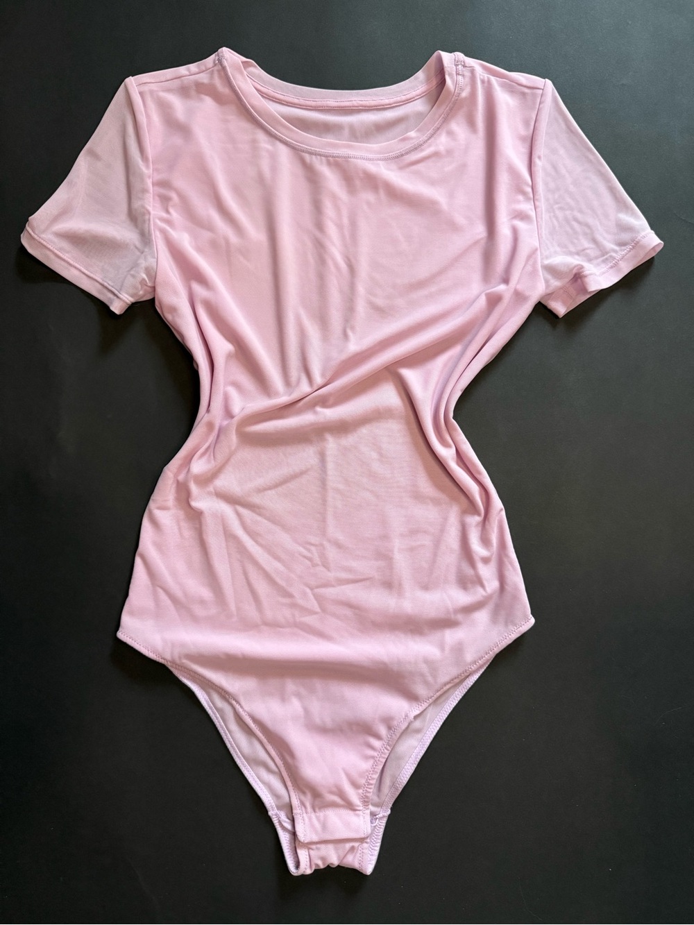 Everyday Scoop Neck Short Sleeve Bodysuit - Light Pink